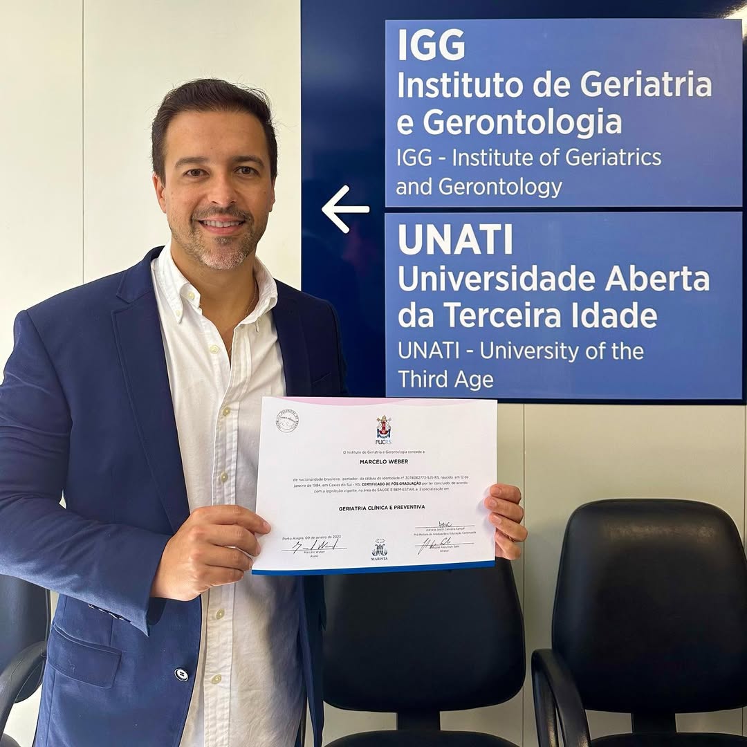 Dr. Marcelo Weber pós-graduado em geriatria e gerontologia